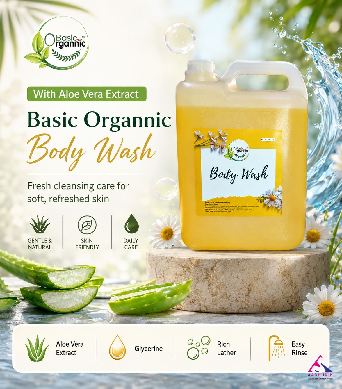 Basic Organnic Body Wash 5Ltr CAN - Image 6