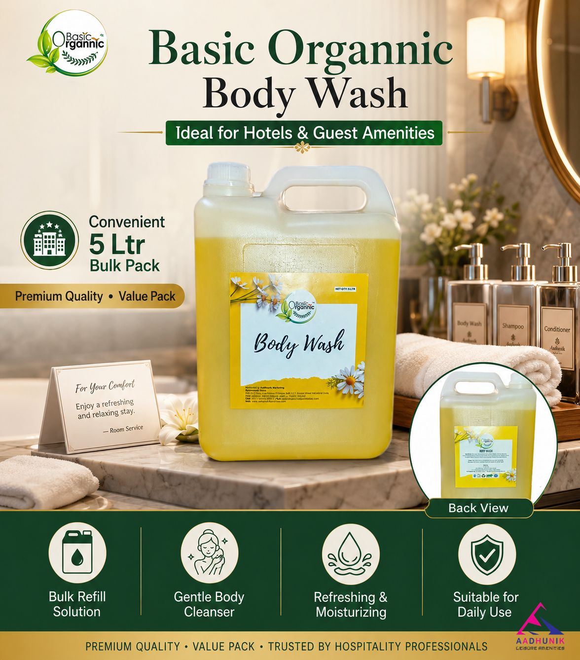 Basic Organnic Body Wash 5Ltr CAN - Image 5