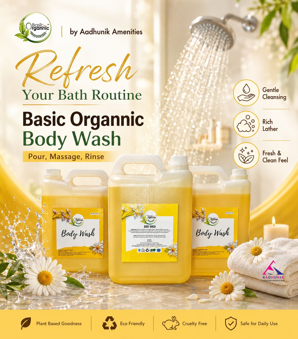 Basic Organnic Body Wash 5Ltr CAN - Image 4