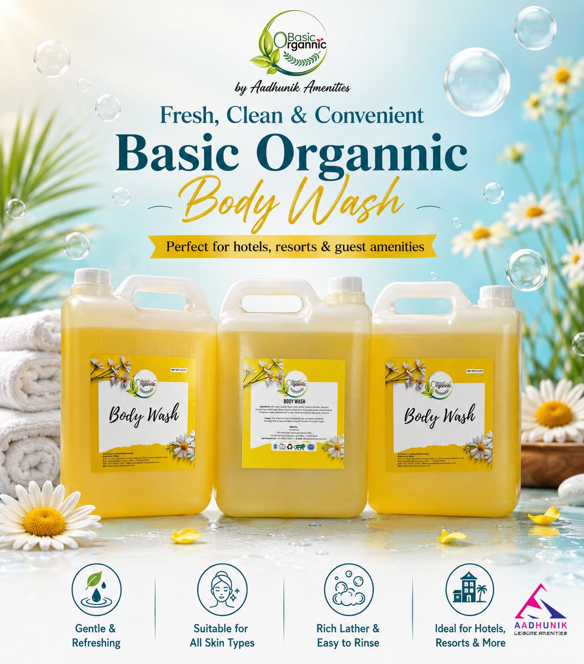 Basic Organnic Body Wash 5Ltr CAN - Image 3
